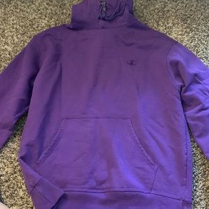 Purple champion hoodie size M